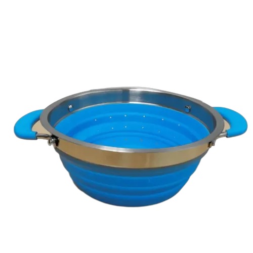 Supex Collapsible Blue Double Handle Colander