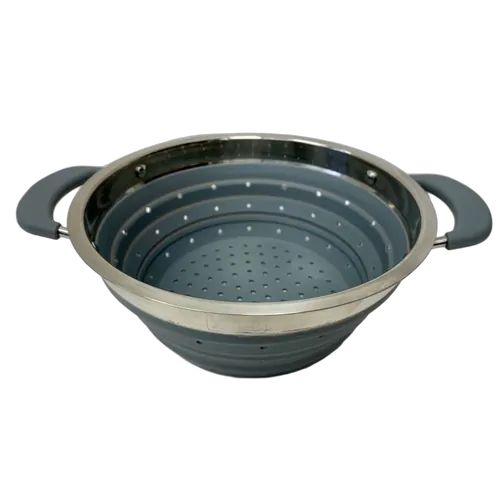 Supex Collapsible Grey Double Handle Colander