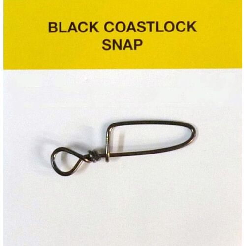 Seahorse Tackle Coastlock Snap Black Stainless Steel 01