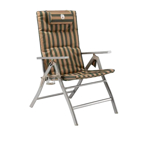 Coleman Chair Flat Fold 5 Position Padded with Glassp (Classic)