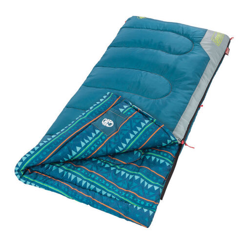 Coleman Sleeping Bag Youth (+10C Temperature Rating - Teal/Grey)