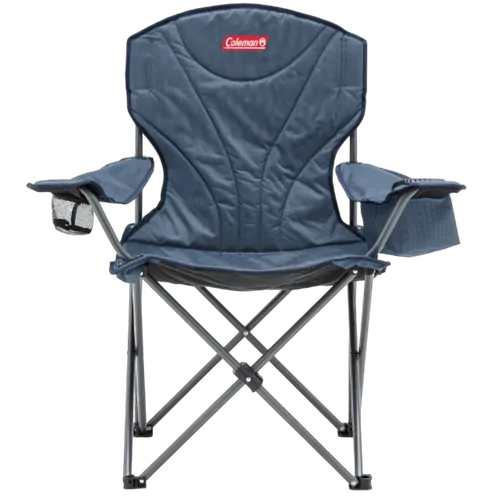 Coleman Chair Quad King Size Cooler Arm Blue (Wide)