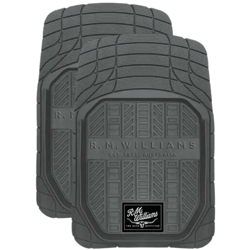 R.M. Williams Heavy Duty Rubber Floor Mats Front Grey