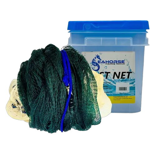 Seahorse 9ft Bottom Pocket - Multi Monofilament Cast Net With 1" Mesh