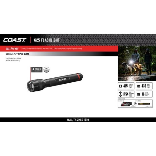 Coast Torch 415 Lumens 2Xaa