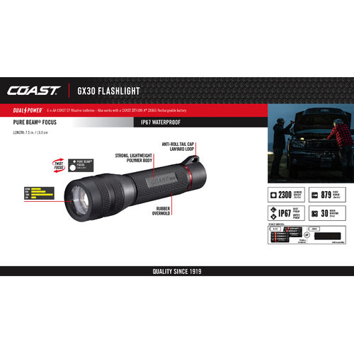 Coast Torch 2300 Lumens 6 X Aa