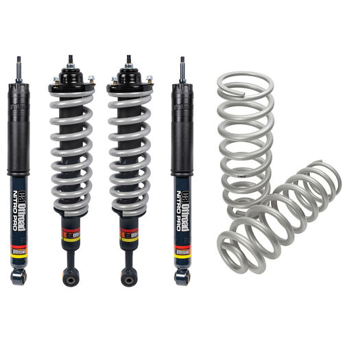 CalOffroad Nitro Pro Lift Kit Tour Pack, 2" Lift, Front Coil (ExHvy Duty), Rear Coil (ExHvy Duty) to suit Toyota Landcruiser Prado 120 Series 03-09