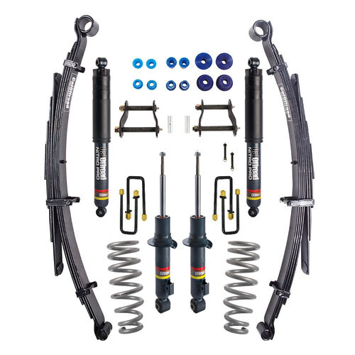 CalOffroad Nitro Pro Series 4x4 Lift Kit Tour Pack, 2 INCH Lift, Coil Spring (Heavy Duty), Leaf Spring (Heavy Duty) to suit Mitsubishi Triton MQ MR