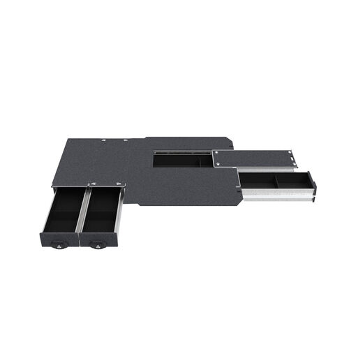 4WD Interiors Fixed Floor Side Drawers & Single Roller Floor Rear Drawers suits Toyota Hiace Van 05/2019-Current