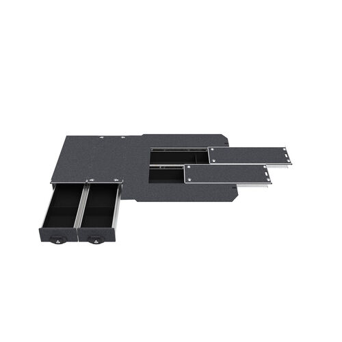 4WD Interiors Fixed Floor Side Drawers & Dual Roller Floor Rear Drawers suits Toyota Hiace Van 05/2019-Current