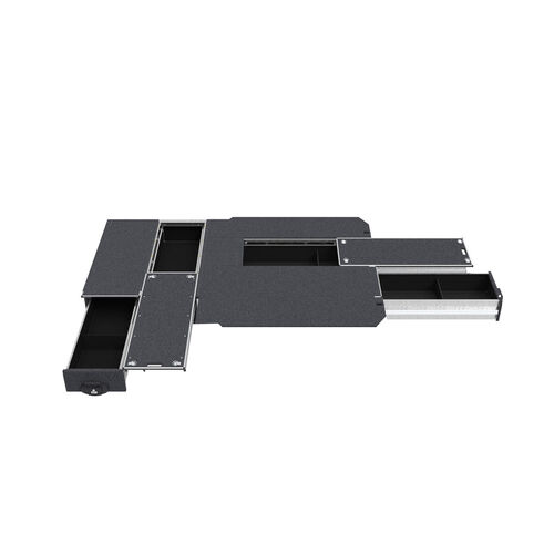 4WD Interiors Single Roller Floor Side Drawers & Single Roller Floor Rear Drawers suits Toyota Hiace Van 05/2019-Current