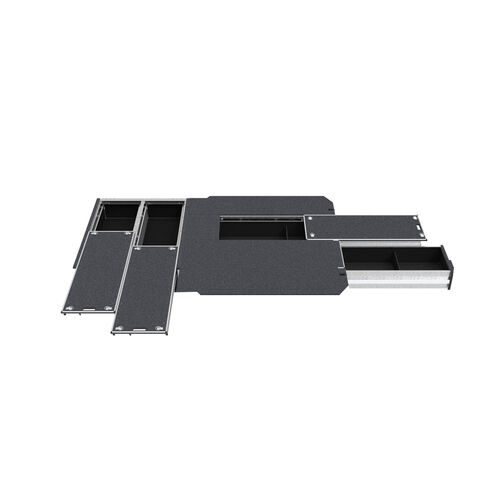 4WD Interiors Dual Roller Floor Side Drawers & Single Roller Floor Rear Drawers suits Toyota Hiace Van 05/2019-Current