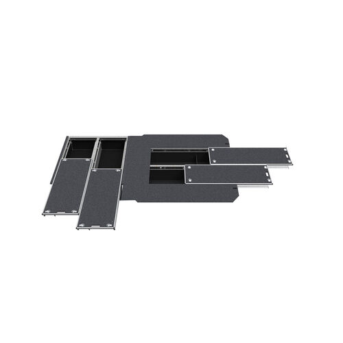 4WD Interiors Dual Roller Floor Side Drawers & Dual Roller Floor Rear Drawers suits Toyota Hiace Van 05/2019-Current