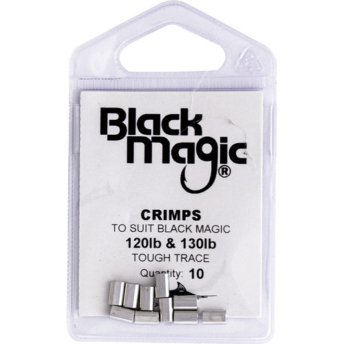 Black Magic Crimps 1.3mm Suits 120 -130LB Pack (10)