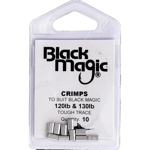 Black Magic Crimps 1.3mm Suits 120 -130LB Pack (10)
