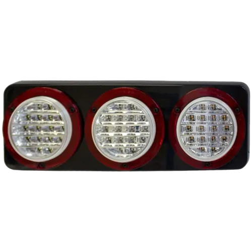 Supex Stop/Tail/Indicator, Clear Lens, Chrome Base