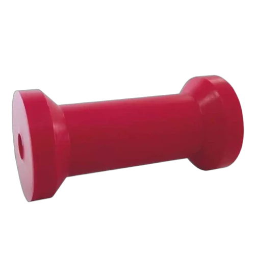 6" Inch Cotton Reel Roller Red Urethane
