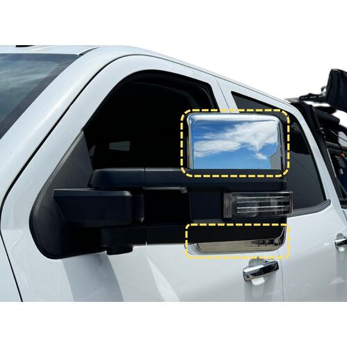 Clearview Full Relacement Mirror Spare Part CHEVY SILVERADO- 1500 & 2500 Replacement Chrome Covers