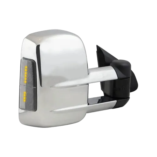 Clearview Towing Mirrors [Original, Pair, Electric, Chrome] - Nissan Navara D23/NP300