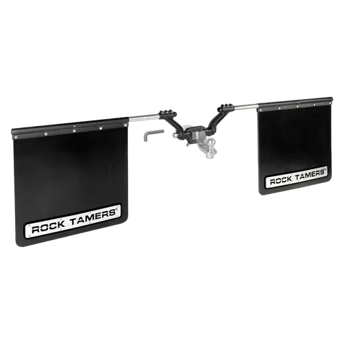 Clearview Rock Tamers 2" Hub Mudflap System Matte Black/Stainless Steel Trim Plates(Includes 1 x 850mm Mesh Insert)