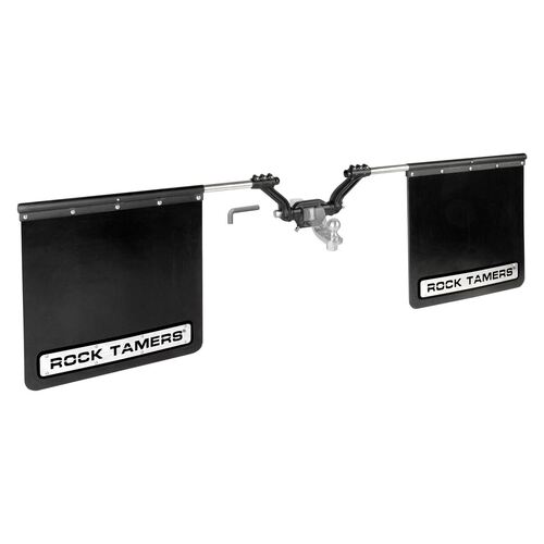 Clearview Rock Tamers 2.5" Hub Mudflap System Matte Black/Stainless Steel Trim Plates(Includes 1 x 850mm mesh insert)