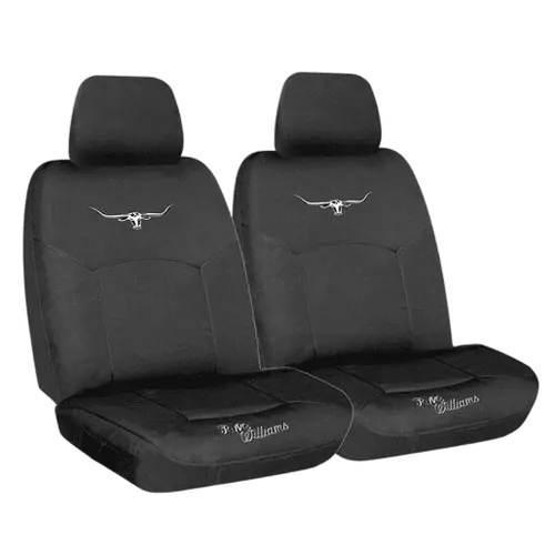 RM Williams Canvas Seat Covers Black Front Pair