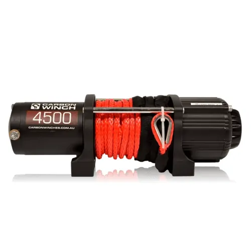 Carbon Winch 4500Lb Atv Trailer With Synthetic Rope And Wireless Control - Fully Sealed.
