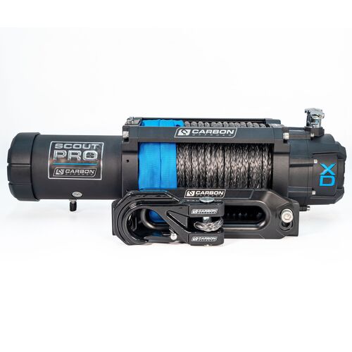 Carbon Offroad Scout Pro RS9 9000lb High Speed Winch with MegaPro Hook - Black