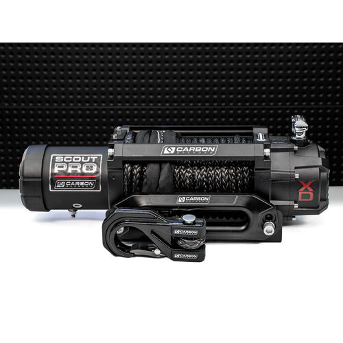 Carbon Scout Pro - 10000lb Winch V3 with Mega Pro Winch Hook - Red