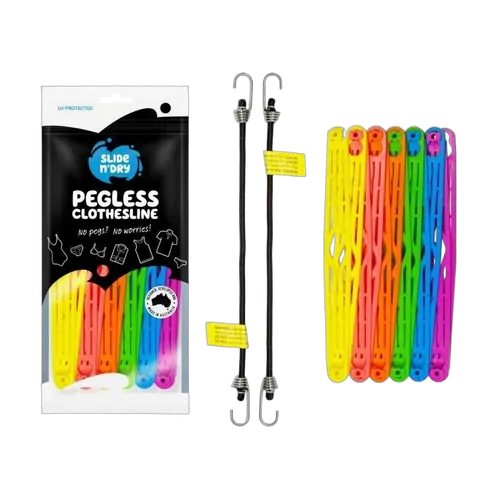 Slide N' Dry Pegless Clothesline Rainbow