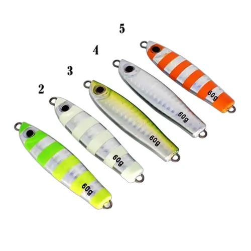 Slow Pitch Jig 60grm Green/Yellow Stripe - Beacon Basher 1 (1)