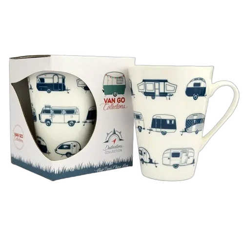 Van Go Collections China Mug Destinations Collection Grey Caravans