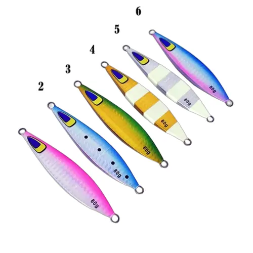 Slow Pitch Jig 80grm Green/Gold - Flat Face (3)