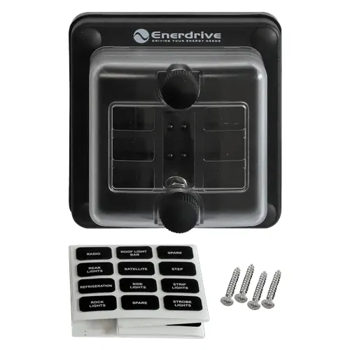 Enerdrive Use Block, Rear Entry Panel Mount 1 In 6 Out With Leds