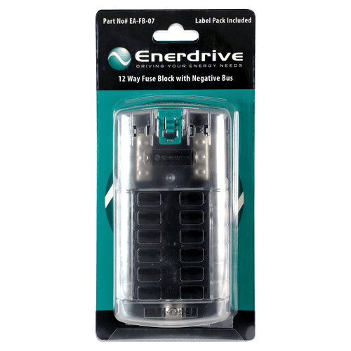 Enerdrive Enerdrive Fuse Box - 12 Circuit With Negative Bus And Cover