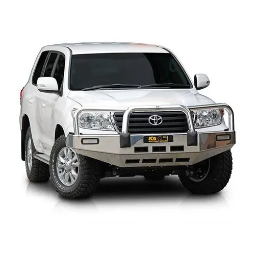 ECB Big Tube Bar to Suit Toyota Landcruiser 200 Series GX 03/12 to 10/15 Silver Hammer Tone