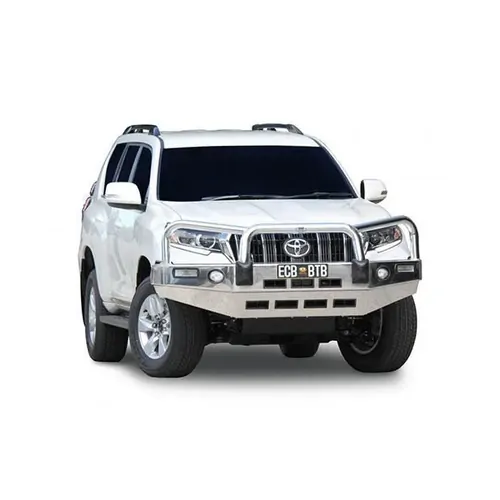 ECB Big Tube Bar w/Lights to Suit Toyota Prado GX 11/17-On Black Ripple