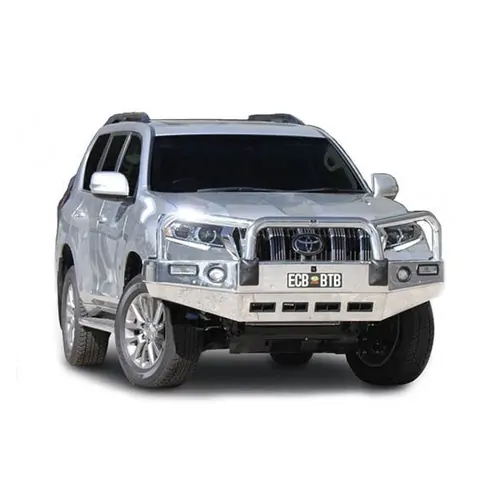 ECB Big Tube Bar w/Lights to Suit Toyota Prado Kakadu 11/17-On Polished
