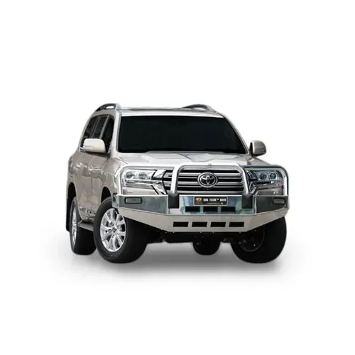 ECB Big Tube Bar to Suit Toyota Landcruiser 200 Series GXL 01/16 to 08/17 Silver Hammer Tone