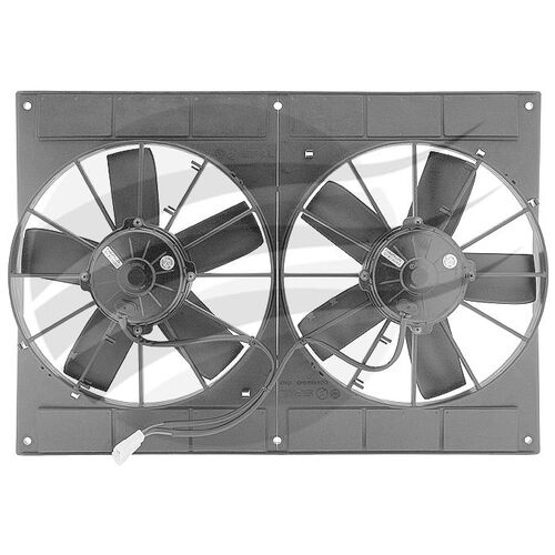 SPAL Thermo Puller Fan - Twin 11" - 12V - 2720 CFM - 2VA06-AP70/LL-37A