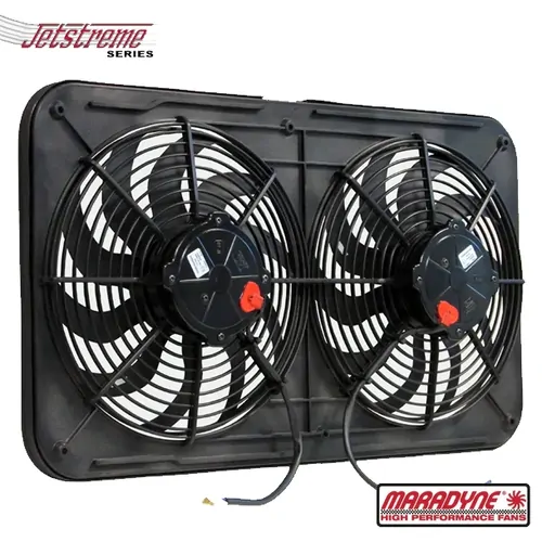 Maradyne Dual Puller Thermo Fan - 12" - 12V / 225W - 3400 CFM - MJS22K