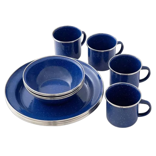 Explore Planet Earth Enamel Dinner Set 12 piece