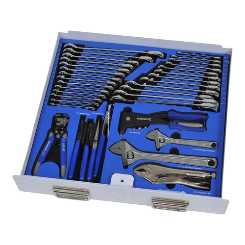 Kincrome Truck Box 35 Piece Gear Spanners, Pliers, Wrenches, Stripper & Riveter Eva Tray