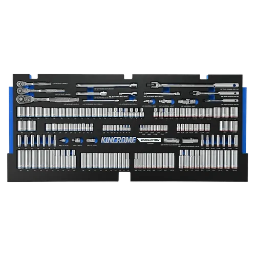 Kincrome Evolution 144 Piece Sockets & Accessories Eva Tray