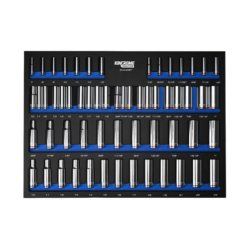 Kincrome EVOLUTION 59 Piece Deep Sockets EVA Tray