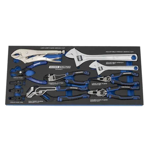 Kincrome Evolution 8 Piece Pliers & Wrenches Eva Tray