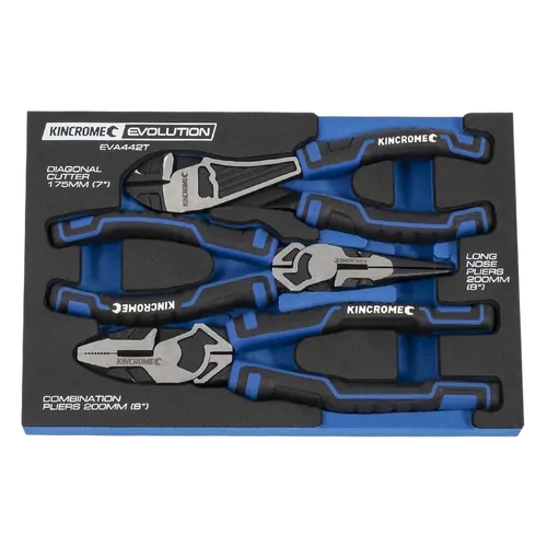 Kincrome Evolution 3 Piece Pliers Eva Tray