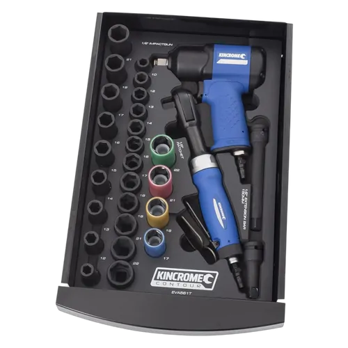 Kincrome Contour 30 Piece Air Impact Tools & Impact Sockets Eva Tray