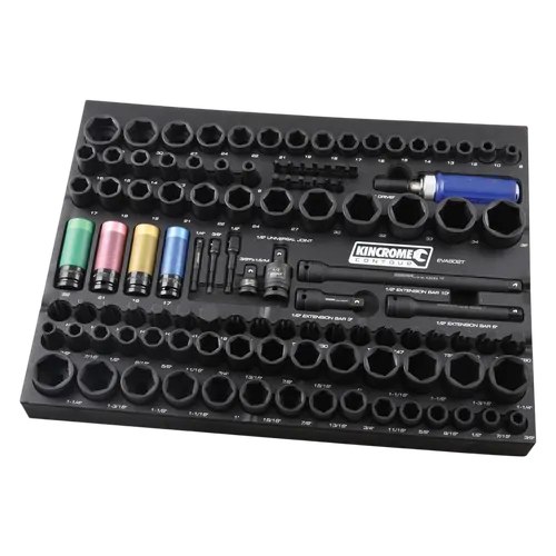 Kincrome Contour 110 Piece Impact Sockets & Accessories Eva Tray