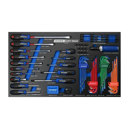 Kincrome Off-Road 105 Piece Torquemasterft Screwdriver & Fastening Eva Tray